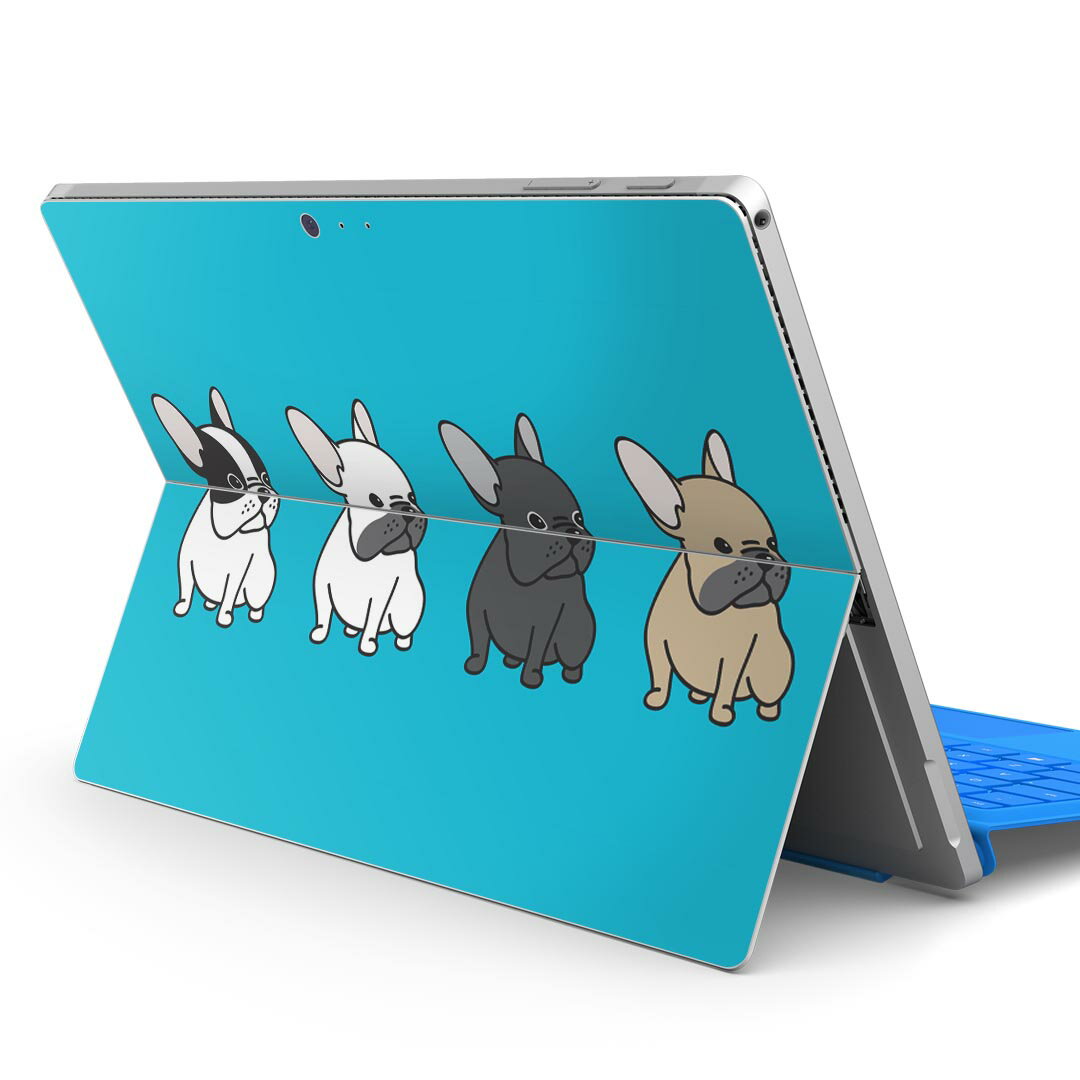 Surface Pro7 (2019) Pro6 Pro2017 pro4 用 スキンシール igsticker サーフェス ノートブック ノートパソコン カバー ケース フィルム ステッカー アクセサリー 保護 016445 犬 イラスト 動物