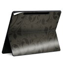 Surface Pro 12 インチ (2025) 用 スキンシール 全面スキンシール フル SurfacePro12 用 背面 底 ステッカー 保護シール 高品質再剥離性シート キャラクター かわいい 023396 女性 顔 人物 000417 ペイズリー ダマスク 花