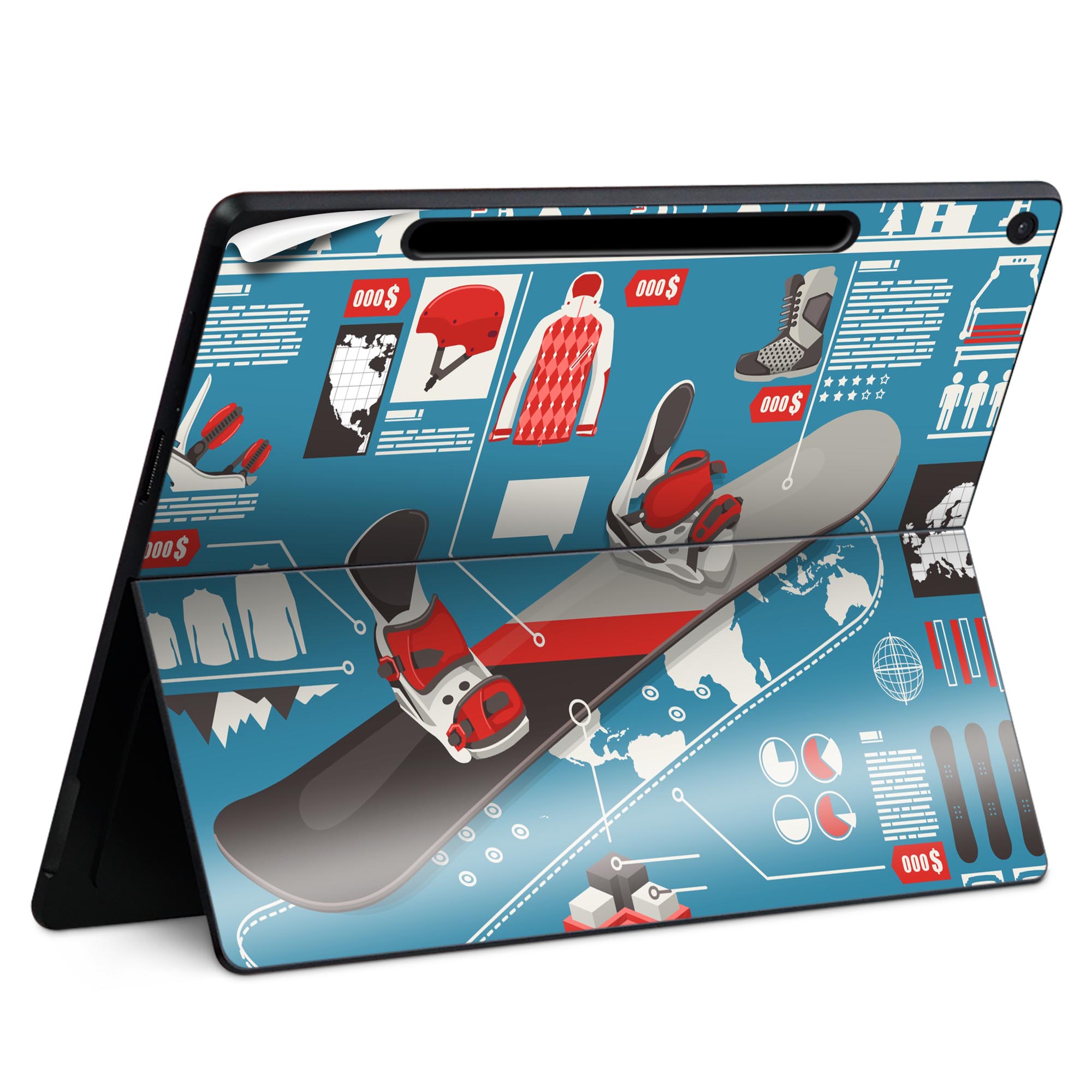 Surface Pro 12 インチ (2025) 用 スキンシール 全面スキンシール フル SurfacePro12 用 背面 底 ステ..