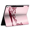 Surface Pro 12 インチ (2025) 用 スキンシール 全面スキンシール フル SurfacePro12 用 背面 底 ステッカー 保護シール 高品質再剥離性シート キャラクター かわいい 023396 女性 顔 人物 001579 ヒール パンプス 靴 蝶