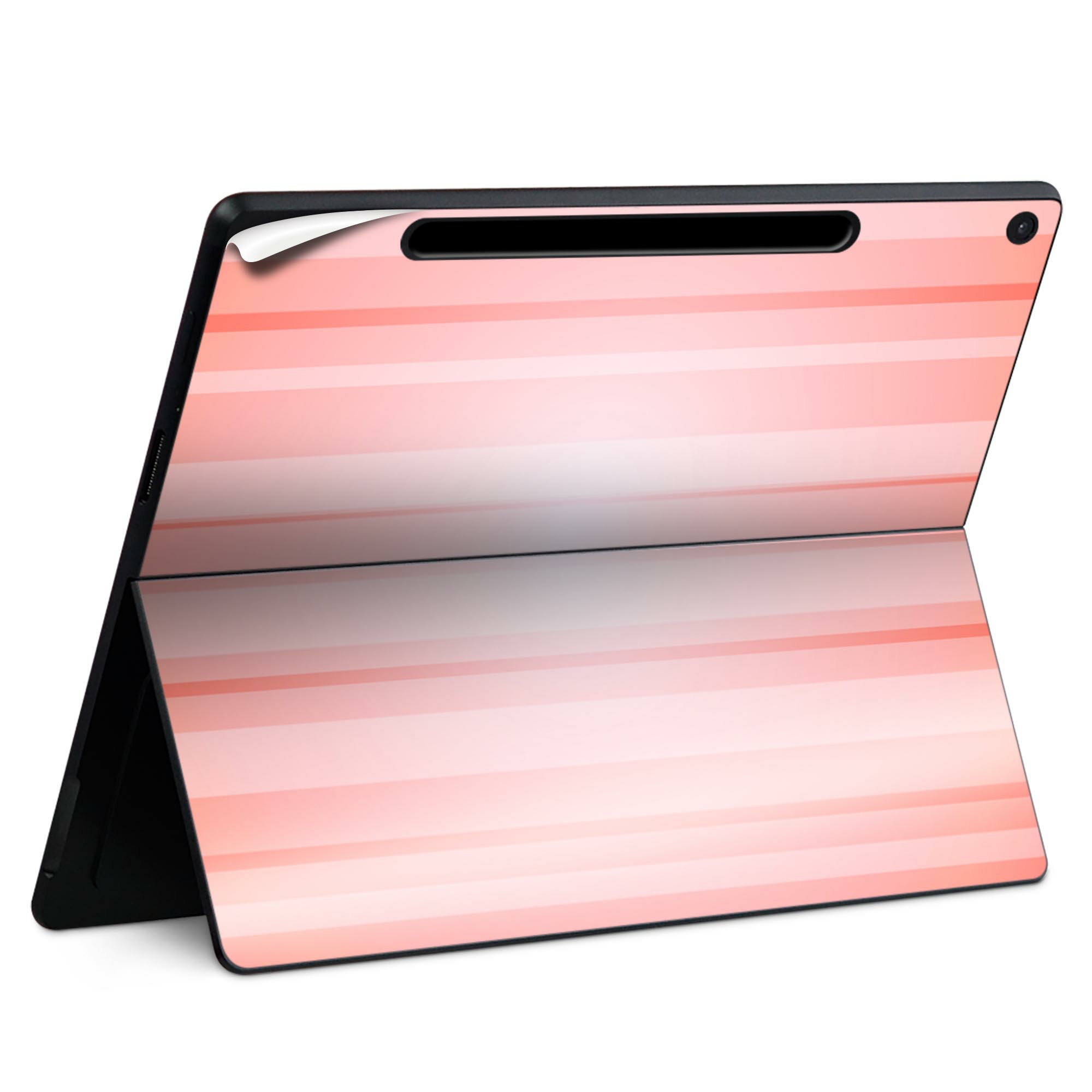Surface Pro 12 インチ (2025) 用 スキンシール 全面スキンシール フル SurfacePro12 用 背面 底 ステッカー 保護シール 高品質再剥離性シート キャラクター かわいい 023396 女性　顔　人物 001986 シンプル　ピンク