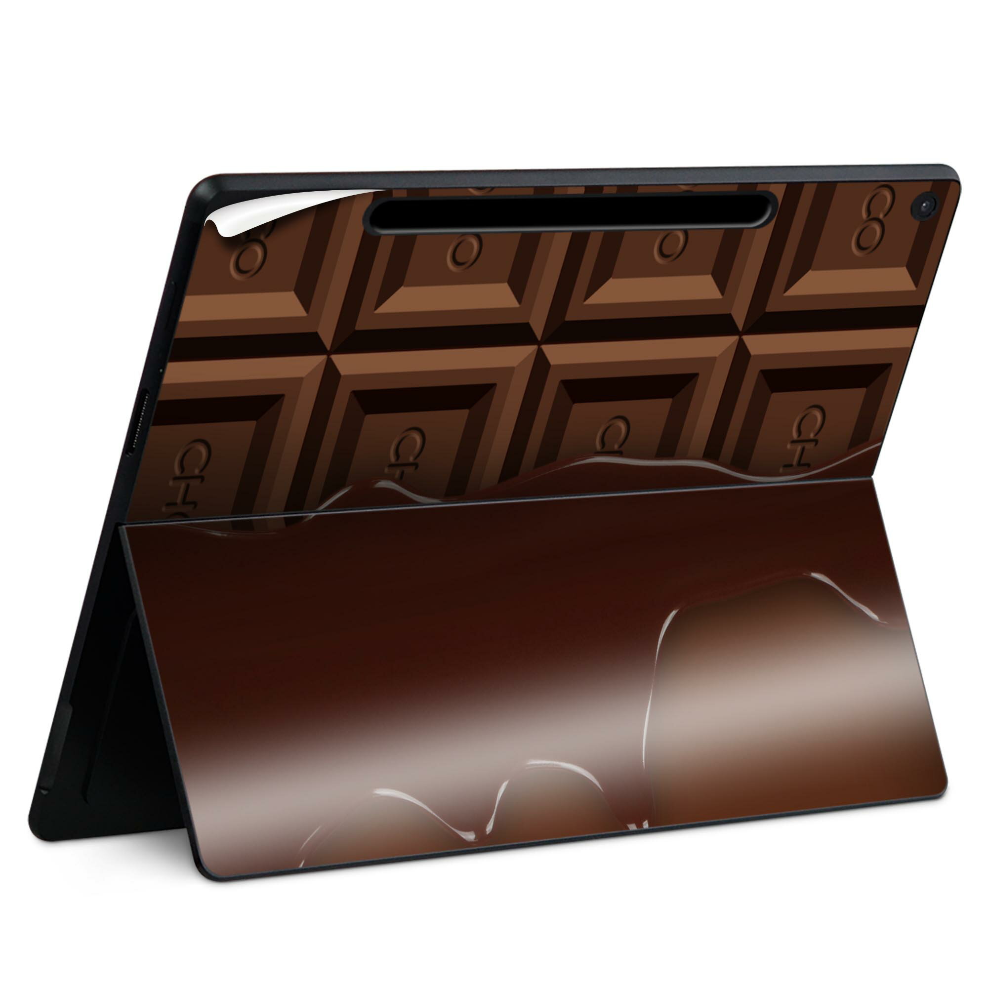 Surface Pro 12 インチ (2025) 用 スキンシール 全面スキンシール フル SurfacePro12 用 背面 底 ステッカー 保護シール 高品質再剥離性シート キャラクター かわいい 023396 女性 顔 人物 002445 チョコレート ブラウン