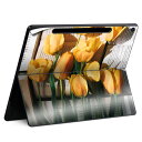 Surface Pro 12 インチ (2025) 用 スキンシール 全面スキンシール フル SurfacePro12 用 背面 底 ステッカー 保護シール 高品質再剥離性シート キャラクター かわいい 023396 女性 顔 人物 023918 花 フラワー チューリップ