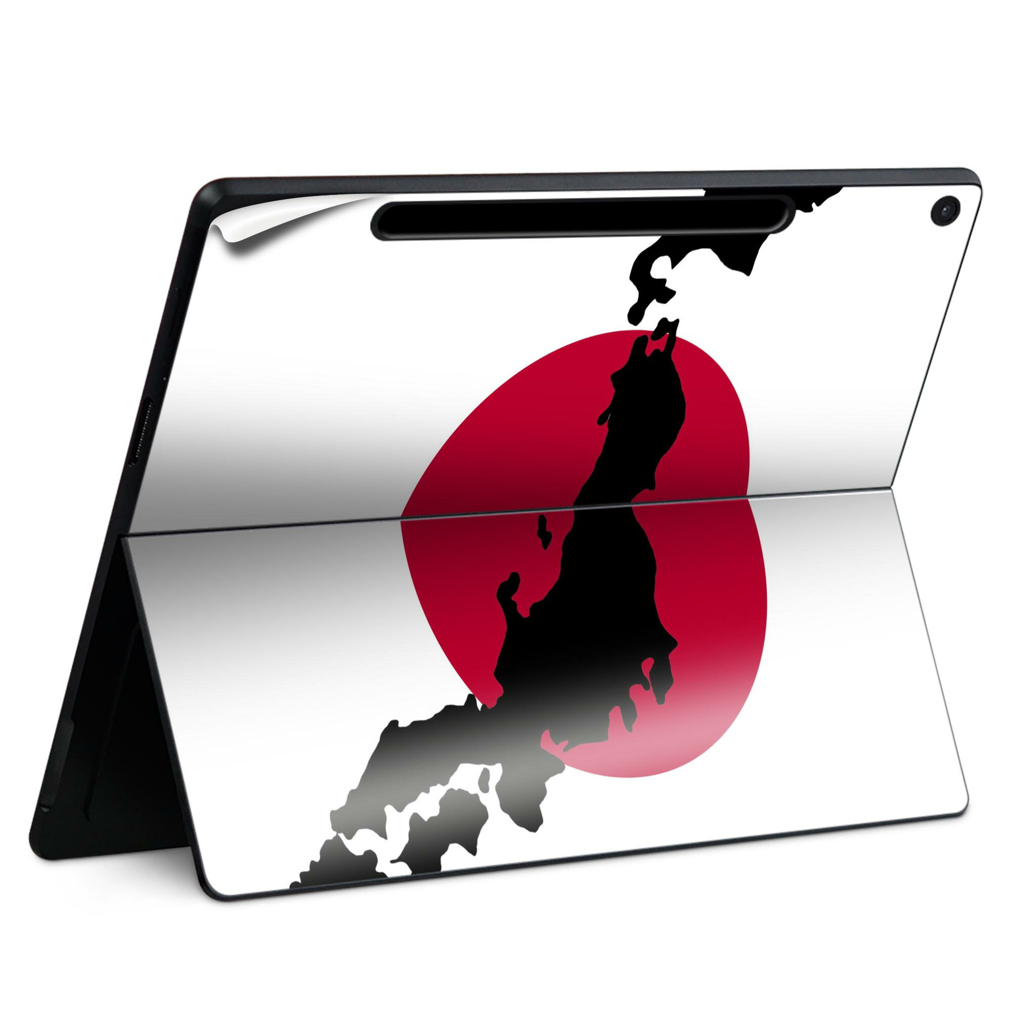 Surface Pro 12 インチ (2025) 用 スキンシール 全面スキンシール フル SurfacePro12 用 背面 底 ステッカー 保護シール 高品質再剥離性シート キャラクター かわいい 023396 女性　顔　人物 026210 日本列島　日の丸