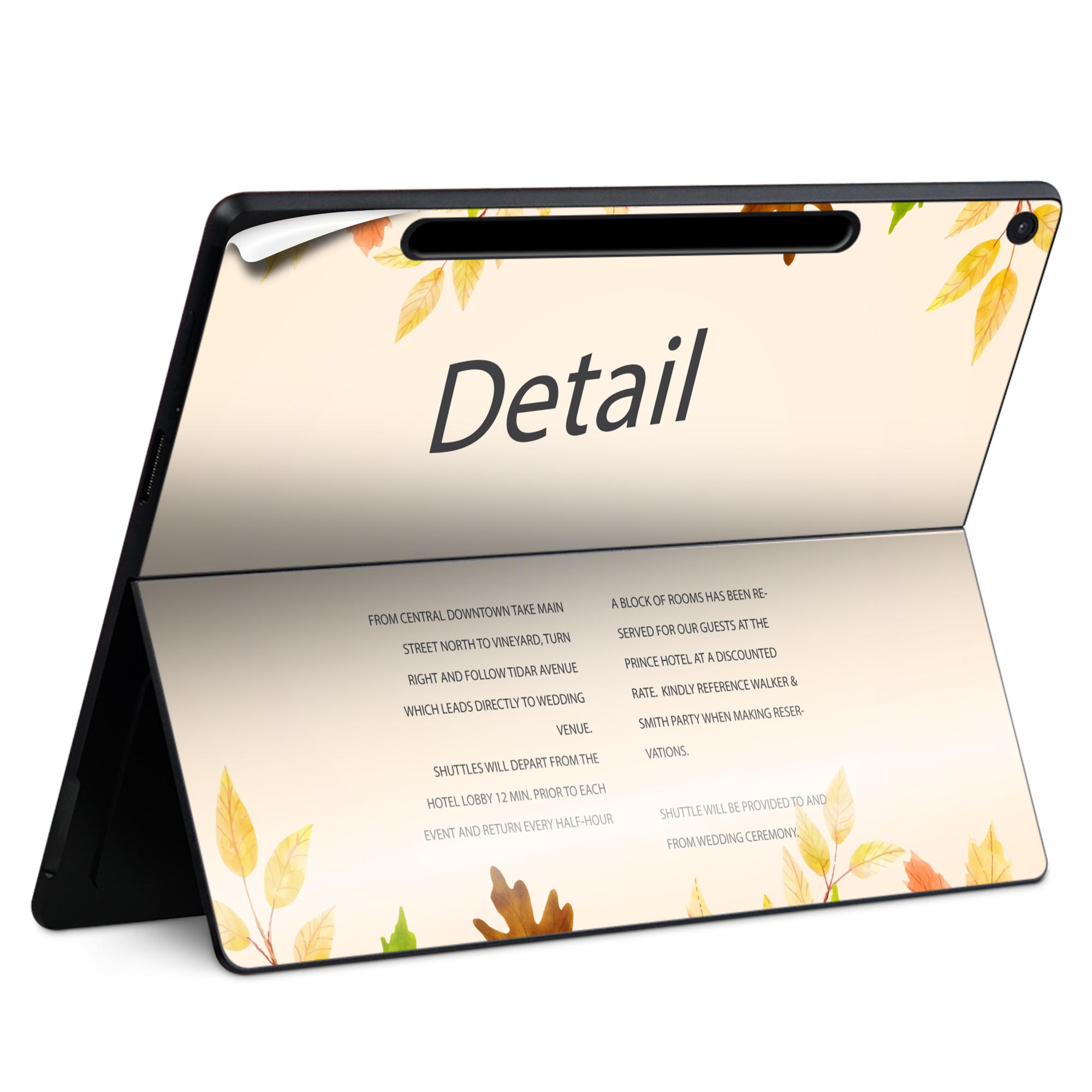 Surface Pro 12 インチ (2025) 用 スキンシール 全面スキンシール フル SurfacePro12 用 背面 底 ステ..