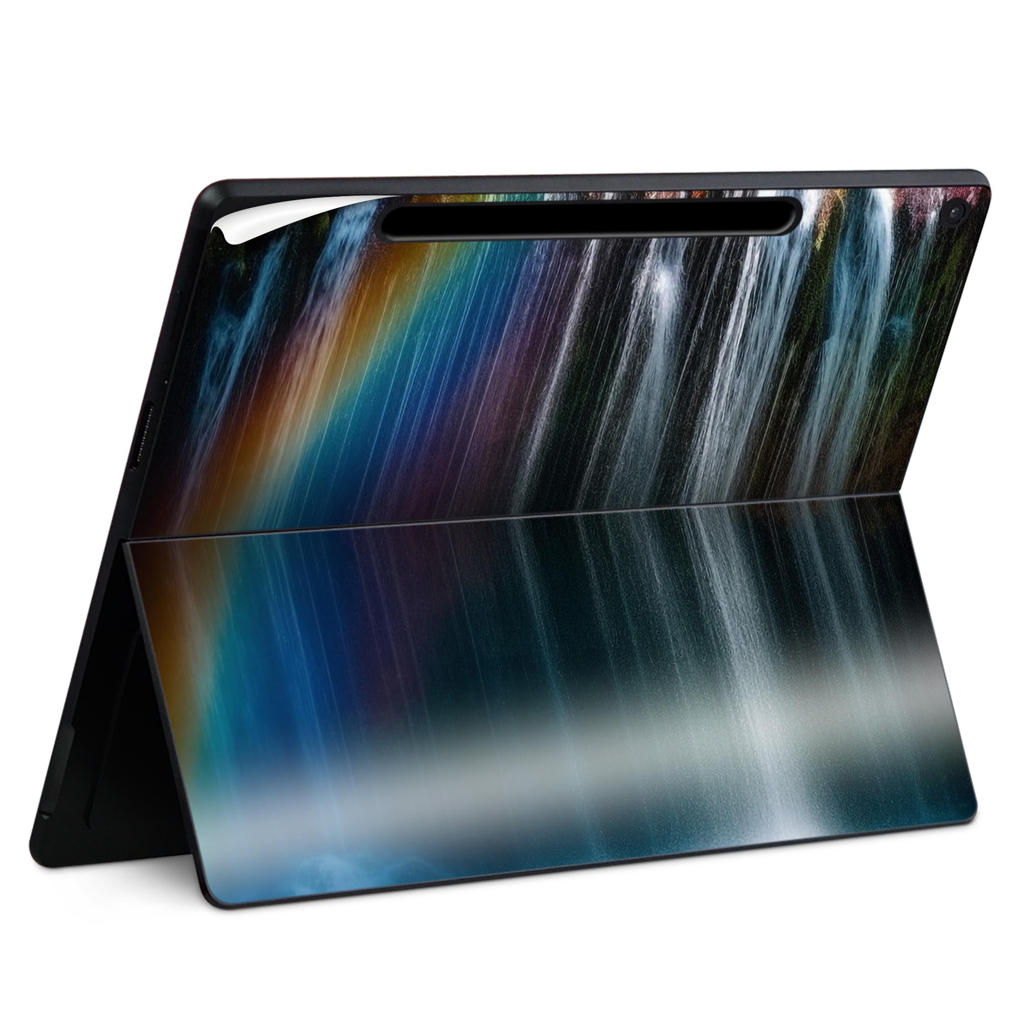 Surface Pro 12 インチ (2025) 用 スキンシール 全面スキンシール フル SurfacePro12 用 背面 底 ステッカー 保護シール 高品質再剥離性シート キャラクター かわいい 023396 女性　顔　人物 033783 滝 白滝