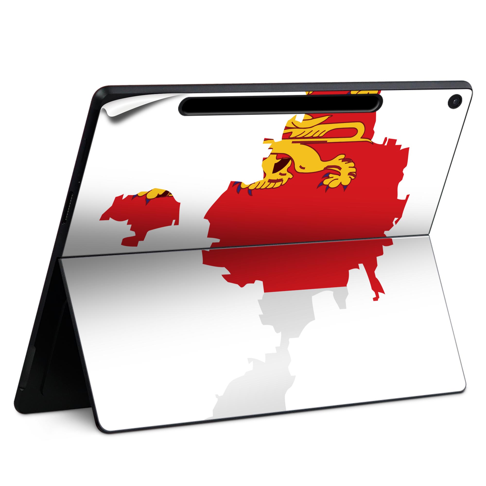 Surface Pro 12 インチ (2025) 用 スキンシール 全面スキンシール フル SurfacePro12 用 背面 底 ステッカー 保護シール 高品質再剥離性シート キャラクター かわいい 023396 女性　顔　人物 034586 国旗 国 SARK サーク島