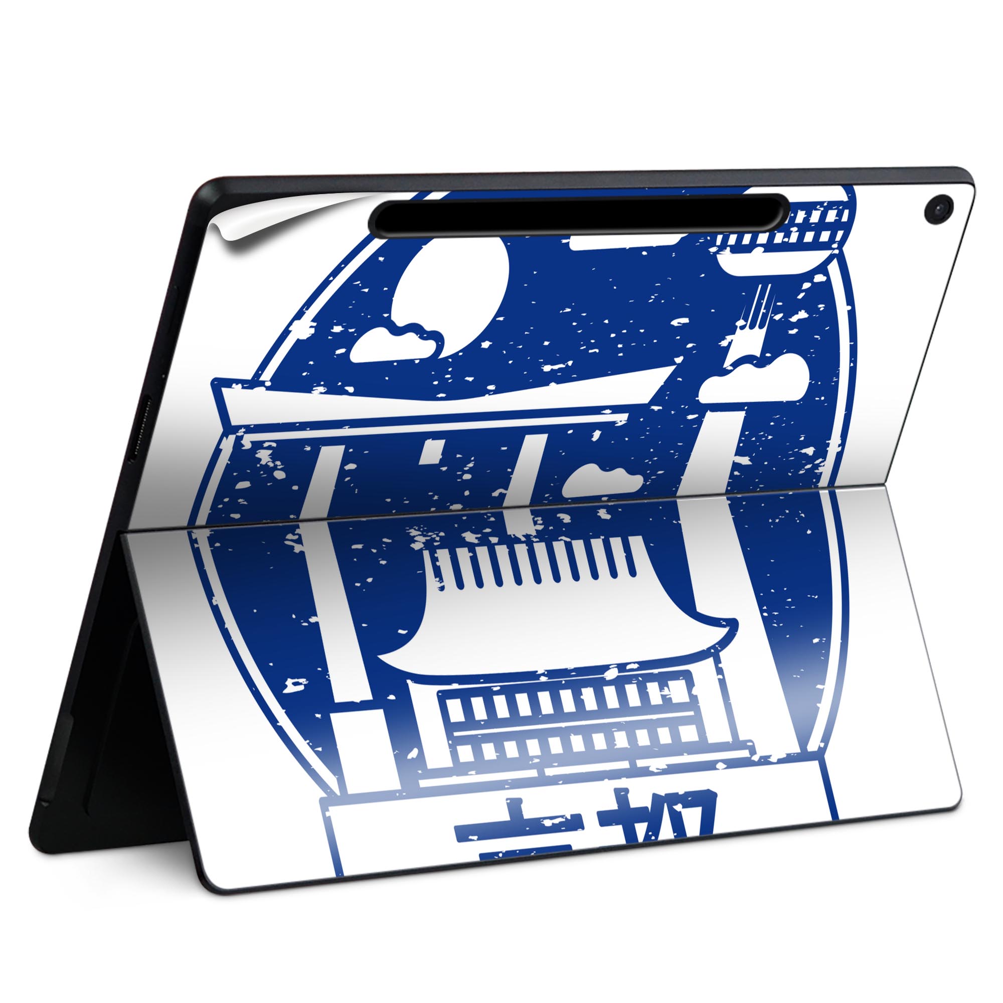 Surface Pro 12 インチ (2025) 用 スキンシール 全面スキンシール フル SurfacePro12 用 背面 底 ステッカー 保護シール 高品質再剥離性シート キャラクター かわいい 023396 女性 顔 人物 034668 デザイン 京都 日本