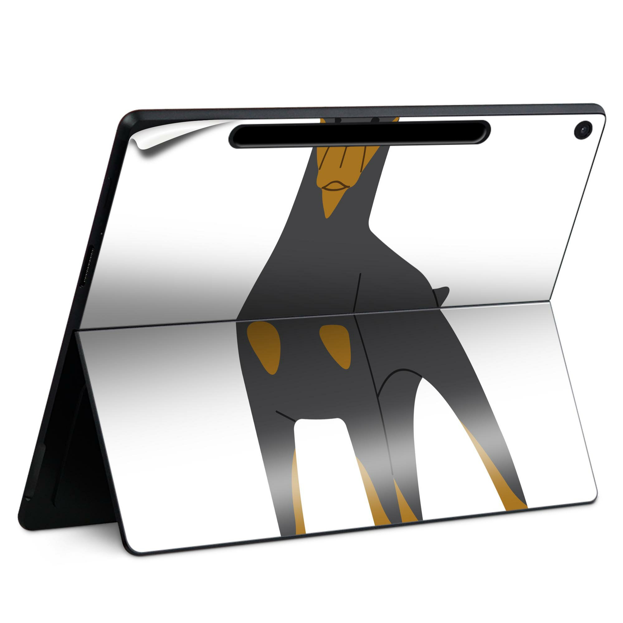 Keyboard Covers - Surface Pro 12 インチ (2025) 用 スキンシール 全面スキンシール フル SurfacePro12 用 背面 底 ステッカー 保護シール 高品質再剥離性シート キャラクター かわいい 023396 女性　顔　人物 034718 アニマル 犬 かわいい