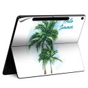 Surface Pro 12 インチ (2025) 用 スキンシール 全面スキンシール フル SurfacePro12 用 背面 底 ステッカー 保護シール 高品質再剥離性シート キャラクター かわいい 023396 女性 顔 人物 034738 デザイン ヤシの木|詳細画像