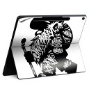 Surface Pro 12 インチ (2025) 用 スキンシール 全面スキンシール フル SurfacePro12 用 背面 底 ステッカー 保護シール 高品質再剥離性シート キャラクター かわいい 023396 女性 顔 人物 036004 白黒 おしゃれ 人物