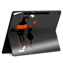 Surface Pro 12 インチ (2025) 用 スキンシール 全面スキンシール フル SurfacePro12 用 背面 底 ステッカー 保護シール 高品質再剥離性シート キャラクター かわいい 023396 女性 顔 人物 005092 ハロウィン 黒 イラスト