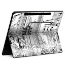 Surface Pro 12 インチ (2025) 用 スキンシール 全面スキンシール フル SurfacePro12 用 背面 底 ステッカー 保護シール 高品質再剥離性シート キャラクター かわいい 023396 女性 顔 人物 005898 イラスト 建物 街|詳細画像