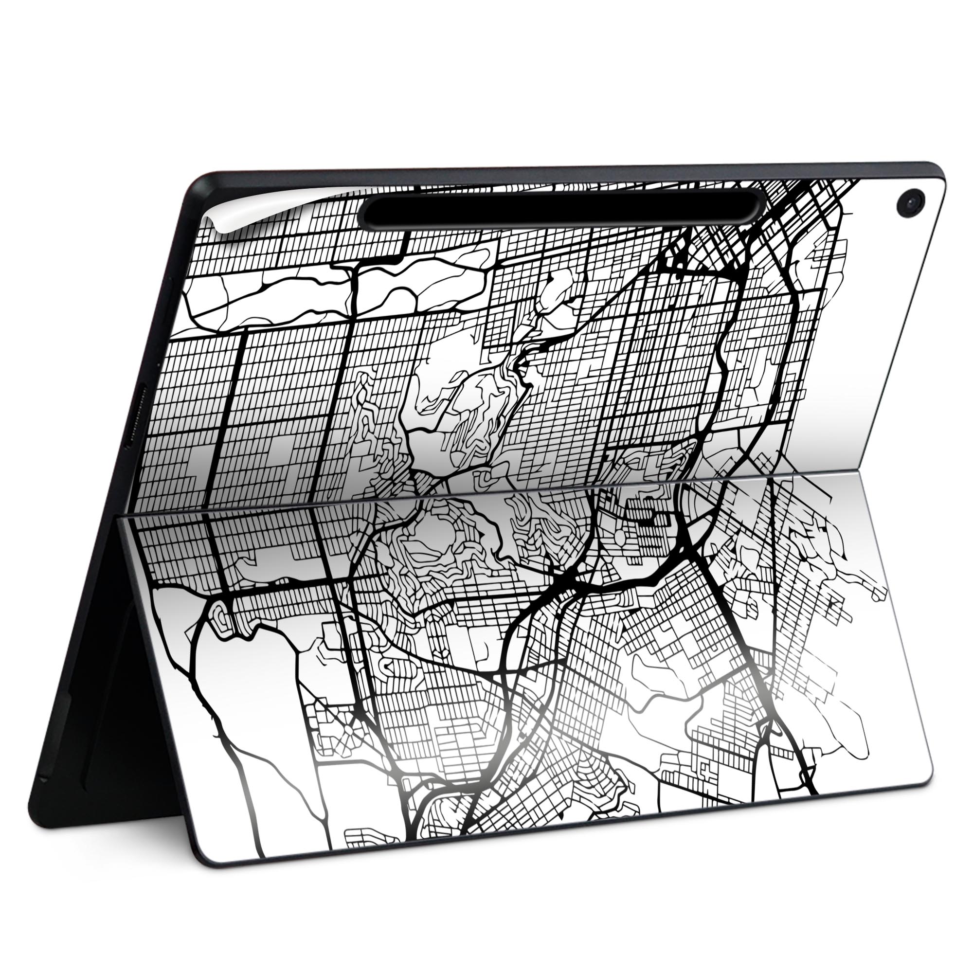 Surface Pro 12 インチ (2025) 用 スキンシール 全面スキンシール フル SurfacePro12 用 背面 底 ステッカー 保護シール 高品質再剥離性シート キャラクター かわいい 023396 女性　顔　人物 050156