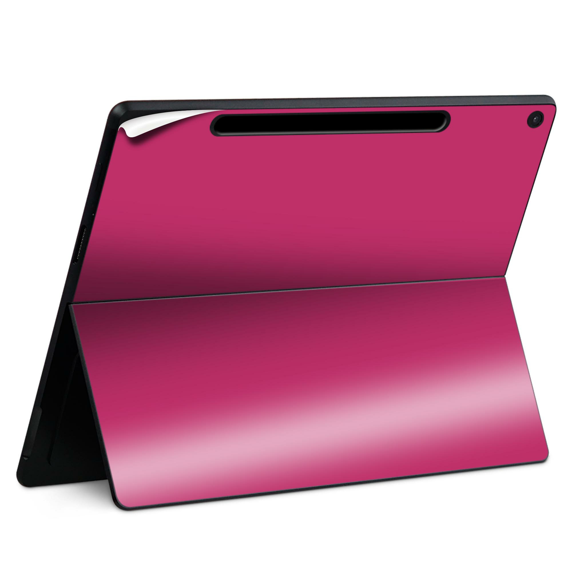 Surface Pro 12 インチ (2025) 用 スキンシール 全面スキンシール フル SurfacePro12 用 背面 底 ステッカー 保護シール 高品質再剥離性シート キャラクター かわいい 023396 女性　顔　人物 008960 シンプル　無地　紫