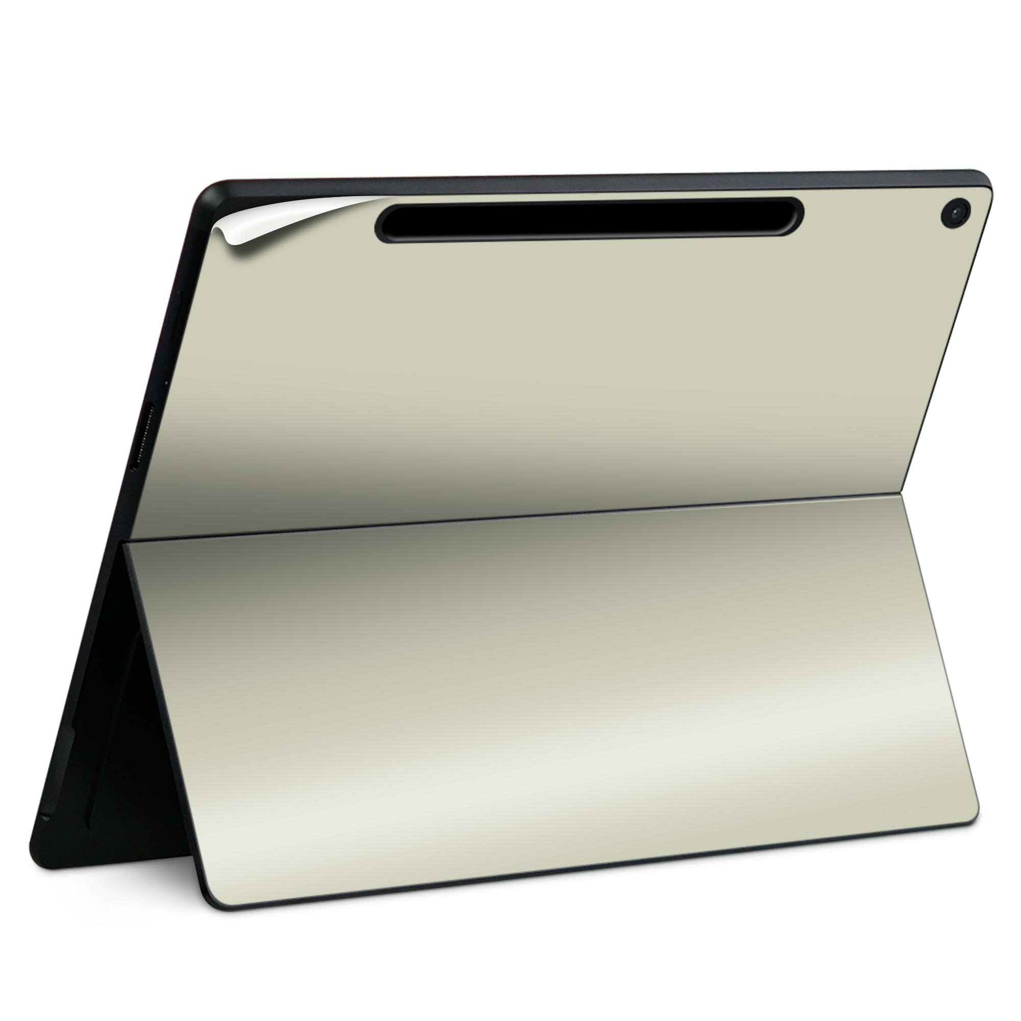 PCsandperipherals - Surface Pro 12 インチ (2025) 用 スキンシール 全面スキンシール フル SurfacePro12 用 背面 底 ステッカー 保護シール 高品質再剥離性シート キャラクター かわいい 023396 女性　顔　人物 008964 シンプル　無地　グレー