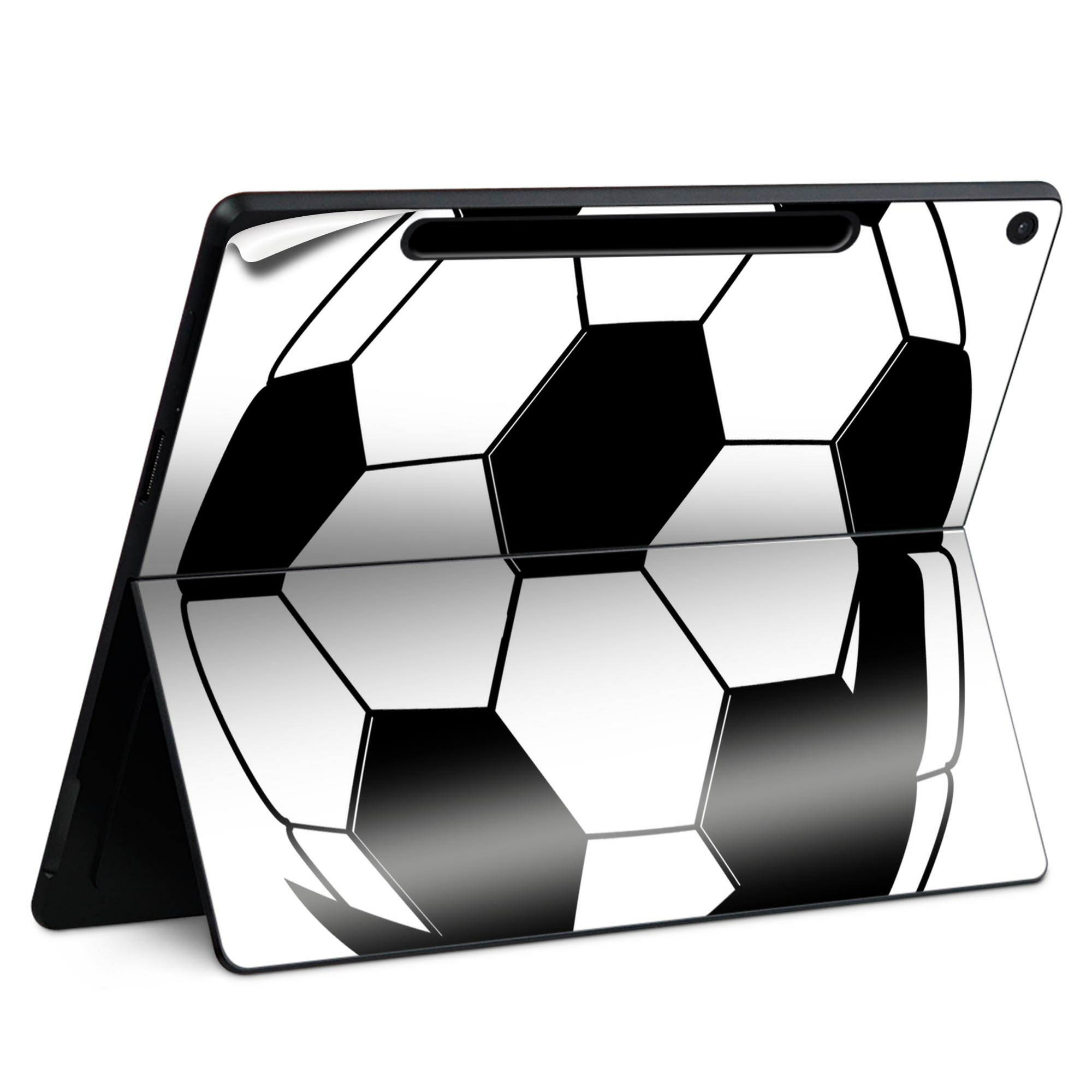 Surface Pro 12 インチ (2025) 用 スキンシール 全面スキンシール フル SurfacePro12 用 背面 底 ステッカー 保護シール 高品質再剥離性シート キャラクター かわいい 023396 女性　顔　人物 010180 スポーツ　サッカー　ボール