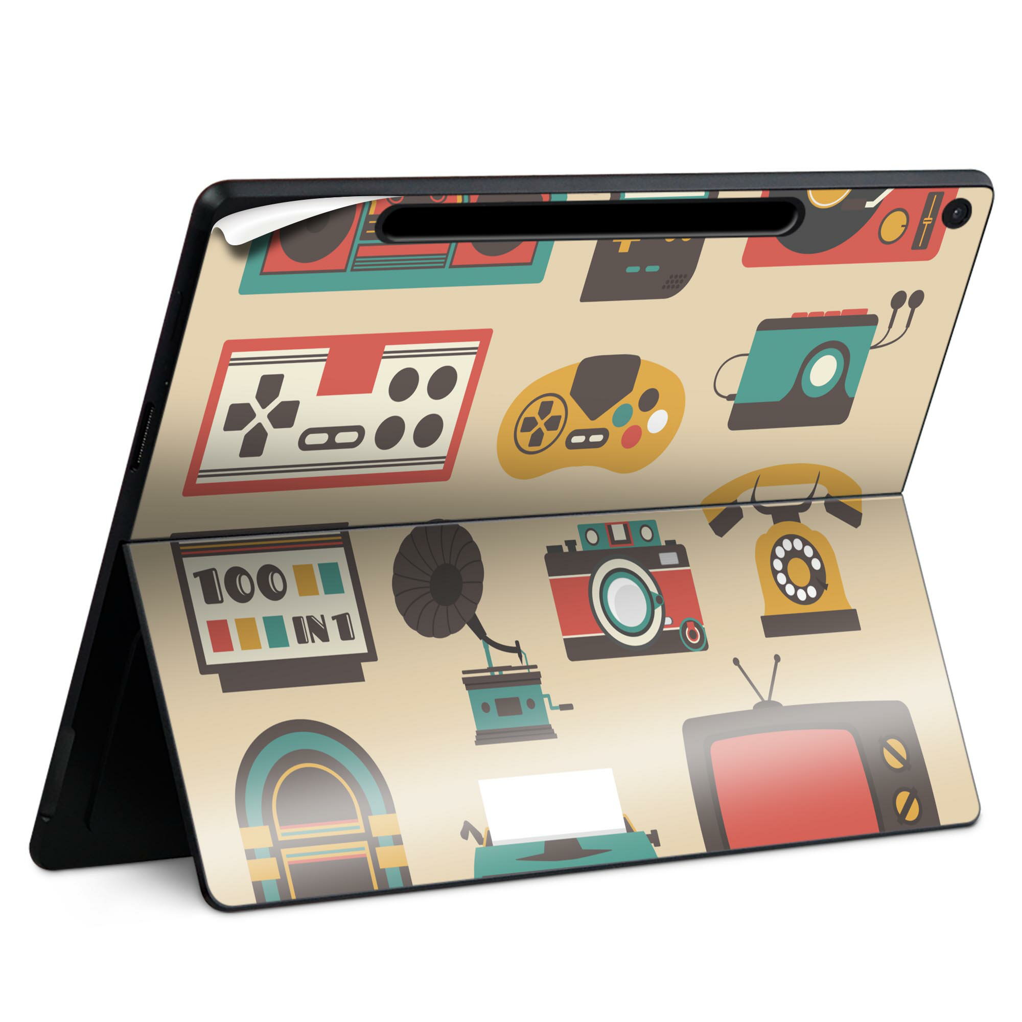 Surface Pro 12 インチ (2025) 用 スキンシール 全面スキンシール フル SurfacePro12 用 背面 底 ステ..