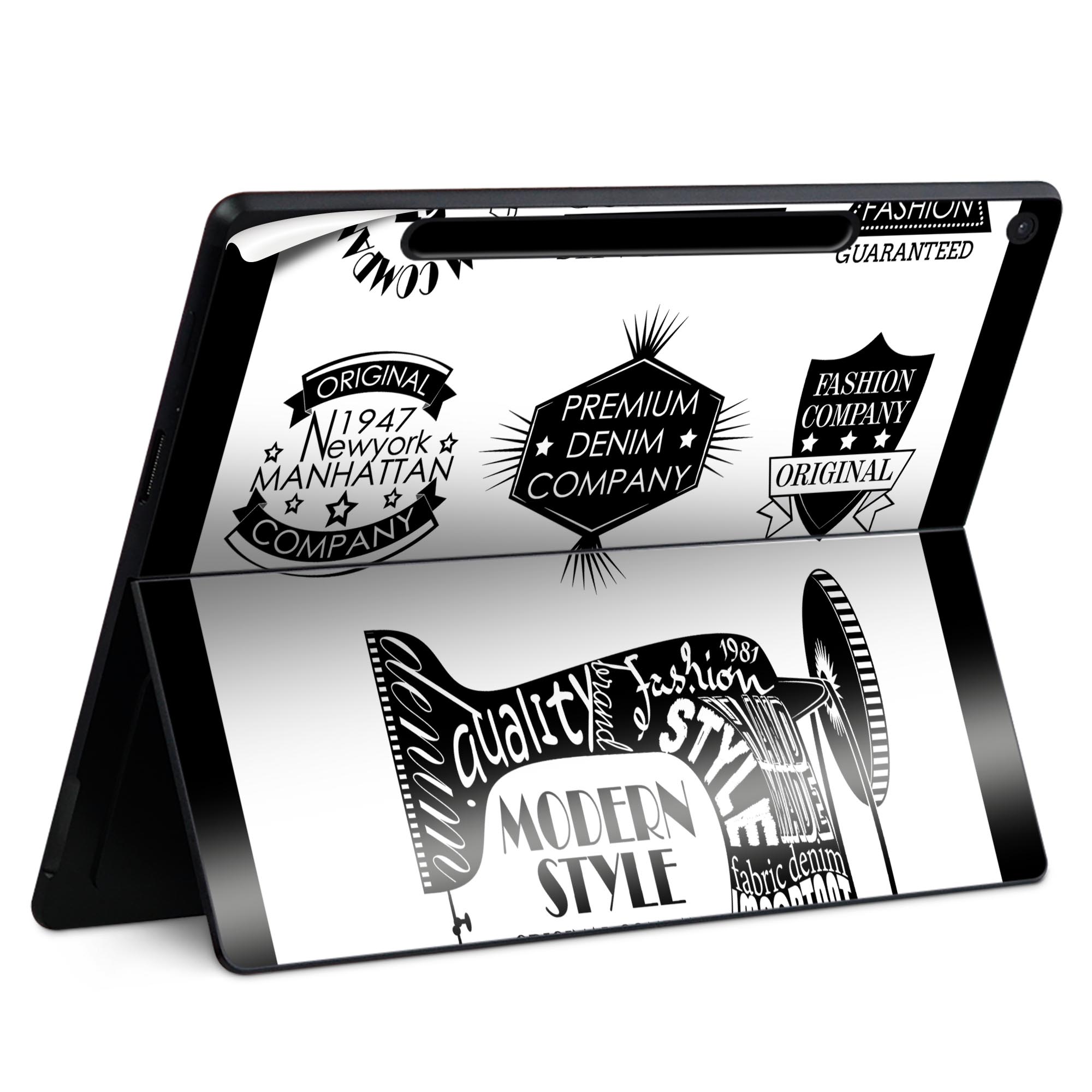 Surface Pro 12 インチ (2025) 用 スキンシール 全面スキンシール フル SurfacePro12 用 背面 底 ステ..