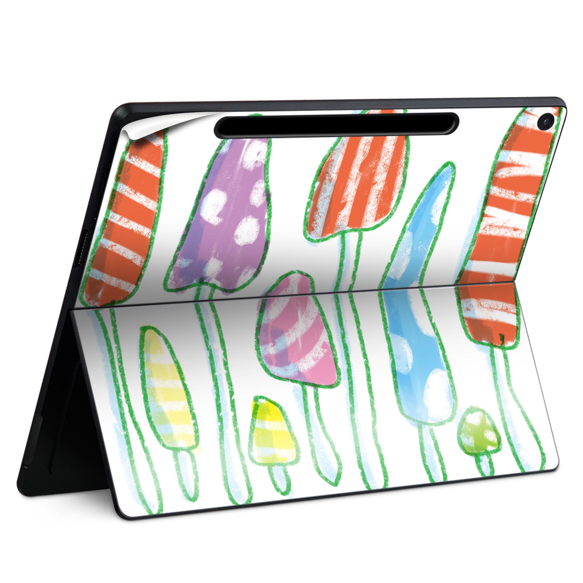 Surface Pro 12 インチ (2025) 用 スキンシール 全面スキンシール フル SurfacePro12 用 背面 底 ステ..