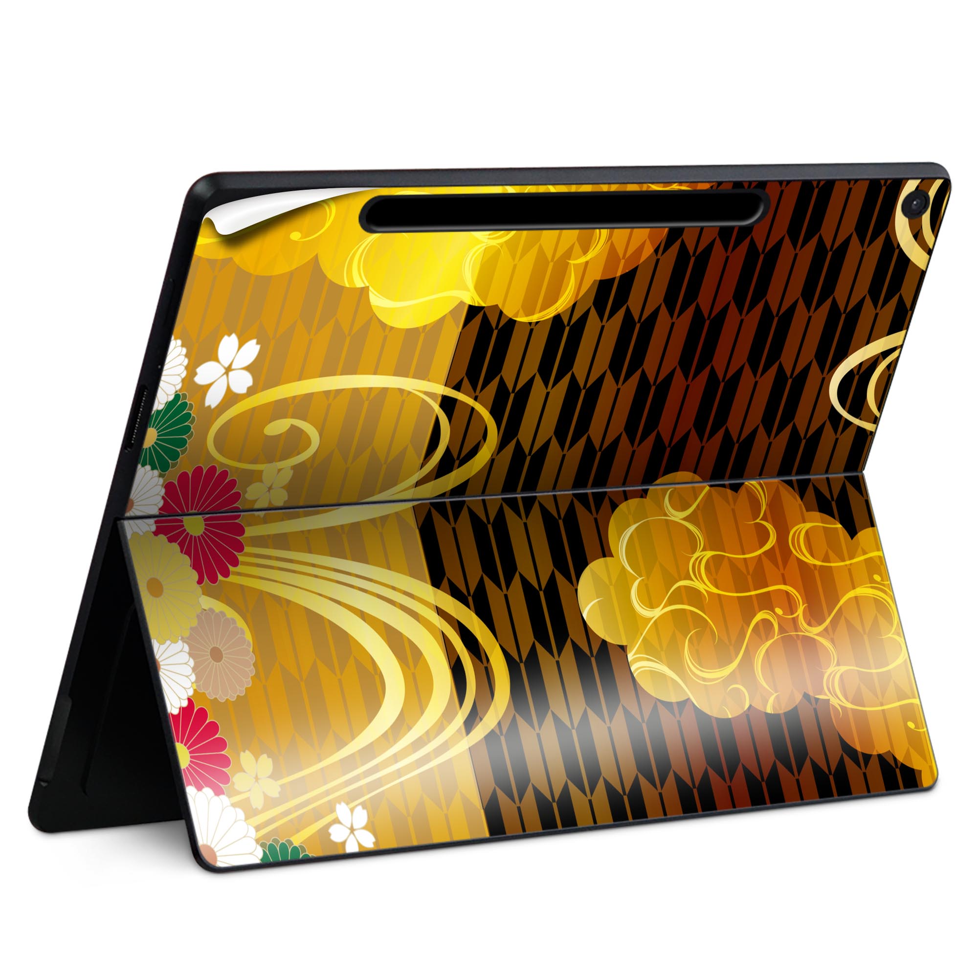 Surface Pro 12 インチ (2025) 用 スキンシール 全面スキンシール フル SurfacePro12 用 背面 底 ステッカー 保護シール 高品質再剥離性シート キャラクター かわいい 023396 女性 顔 人物 016162 和柄 桜