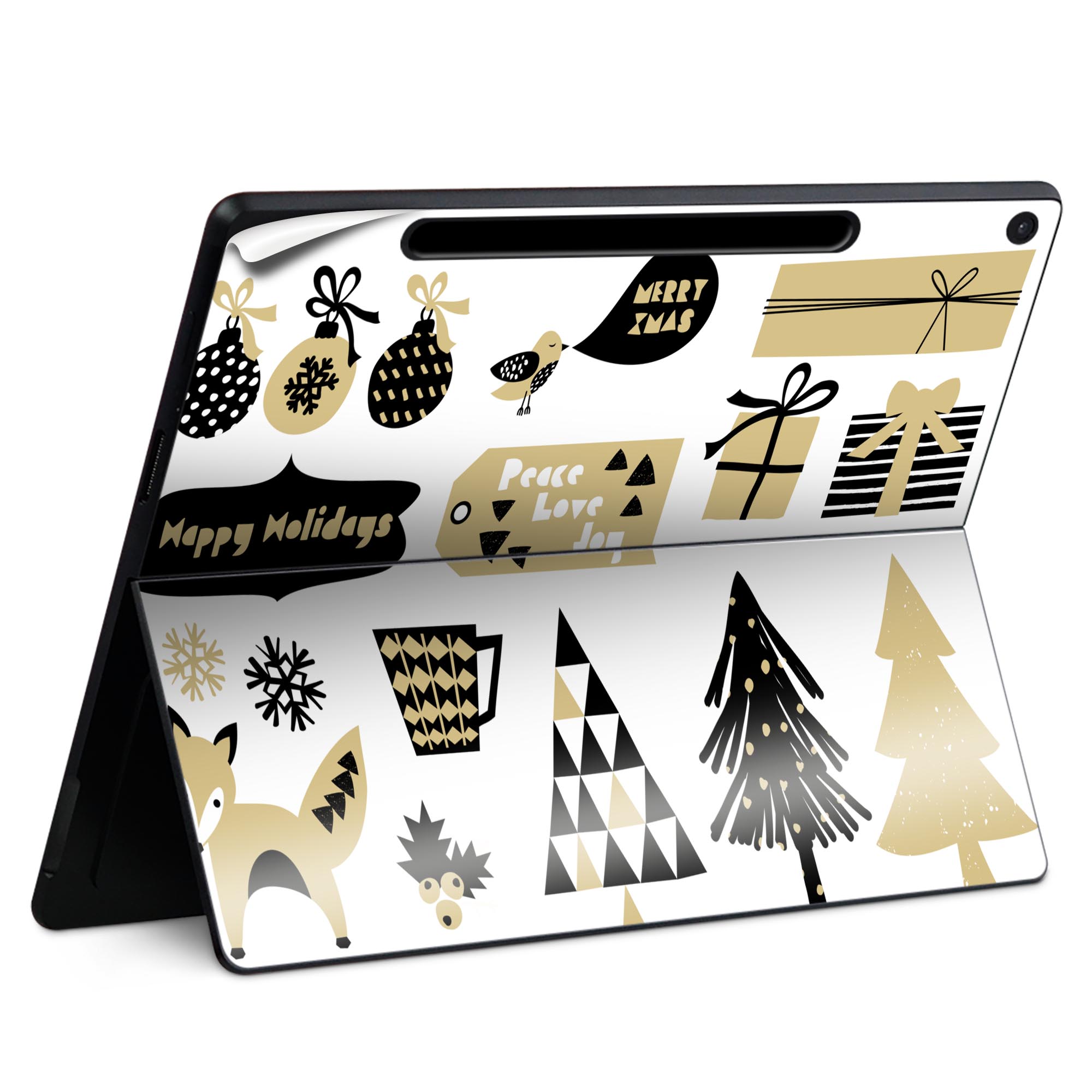 Surface Pro 12 インチ (2025) 用 スキンシール 全面スキンシール フル SurfacePro12 用 背面 底 ステ..