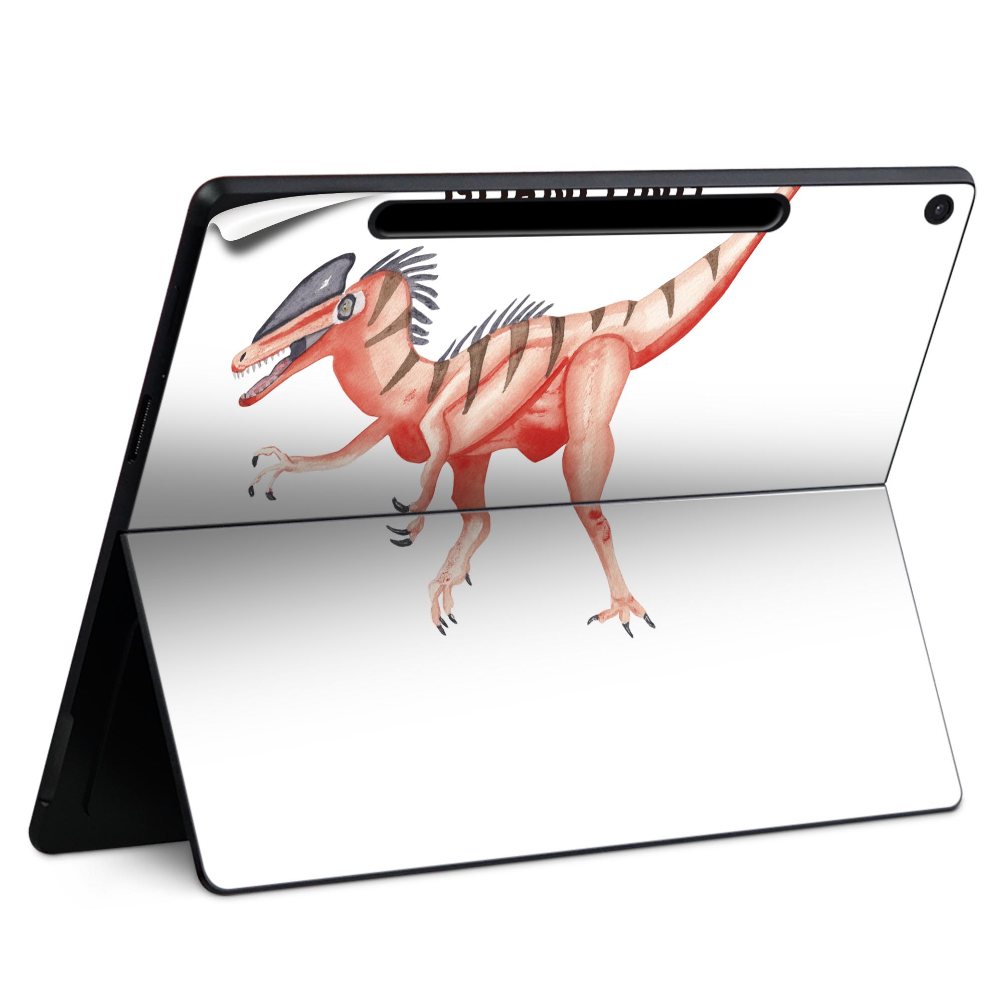 Keyboard Covers - Surface Pro 12 インチ (2025) 用 スキンシール 全面スキンシール フル SurfacePro12 用 背面 底 ステッカー 保護シール 高品質再剥離性シート キャラクター かわいい 023396 女性　顔　人物 019813 恐竜 Guanlong グアンロン