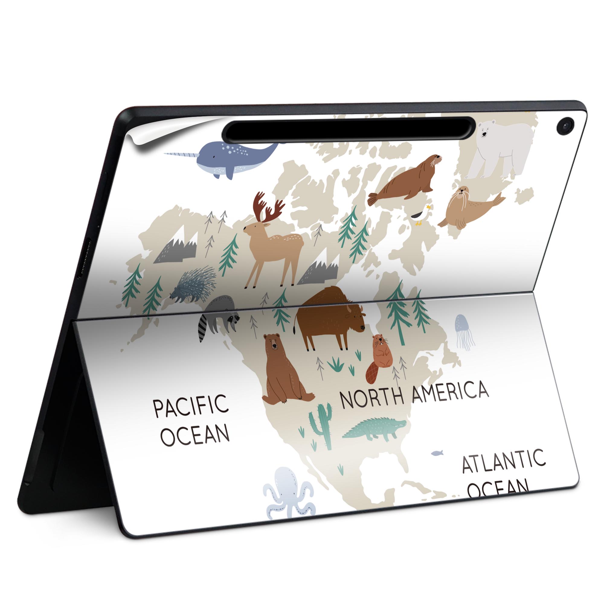 Surface Pro 12 インチ (2025) 用 スキンシール 全面スキンシール フル SurfacePro12 用 背面 底 ステ..