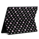 Surface Pro11(2024) / Pro10(for Business) / Pro9(2022) 共通対応 背面 保護 デザイン スキンシール Pro8/ProX 各種対応 000013 斑点 ピンク 模様