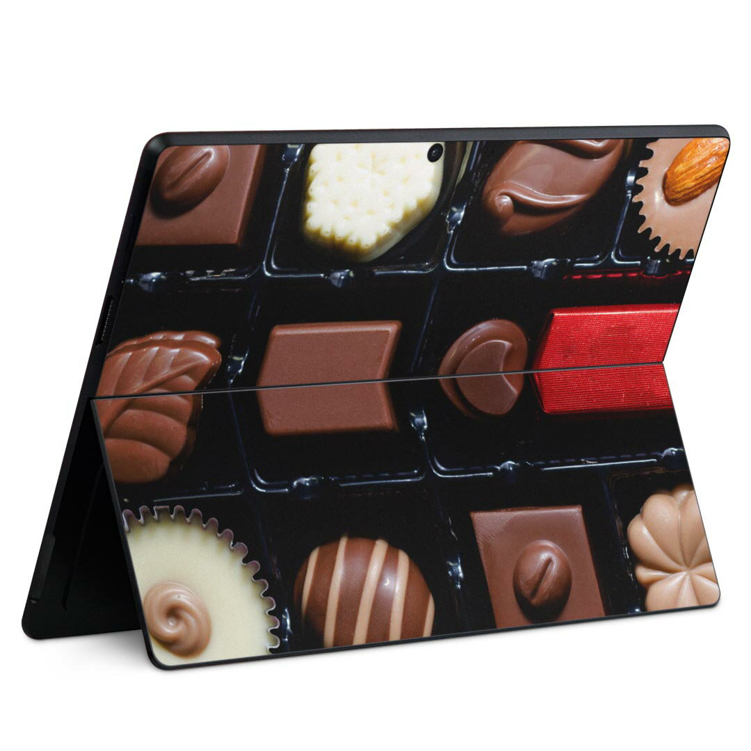 Surface Pro11(2024) / Pro10(for Business) / Pro9(2022) 共通対応 背面 保護 デザイン スキンシール Pro8/ProX 各種対応 000054 チョコ バレンタイン
