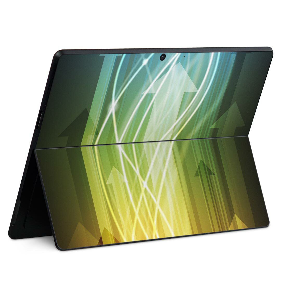 Surface Pro11(2024) / Pro10(for Business) / Pro9(2022) 共通対応 背面 保護 デザイン スキンシール Pro8/ProX 各種対応 000066 カラフル 光 やじるし
