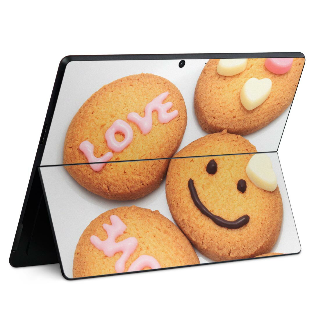 Surface Pro 9 Surface Pro 8 Surface Pro X 用 スキンシール 共通対応 igsticker サーフェス プロ 9 / プロ 8 カバー ケース 　　000294 ラブ　LOVE　クッキー　食べ物