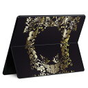 Surface Pro11(2024) / Pro10(for Business) / Pro9(2022) 共通対応 背面 保護 デザイン スキンシール Pro8/ProX 各種対応 000418 ペイズリー ダマスク 花