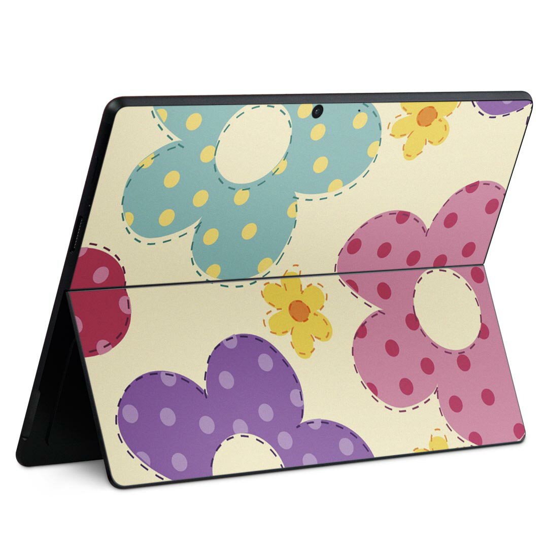Accessories - Surface Pro11(2024) / Pro10(for Business) / Pro9(2022) 共通対応 背面 保護 デザイン スキンシール Pro8/ProX 各種対応 000673 花 カラフル