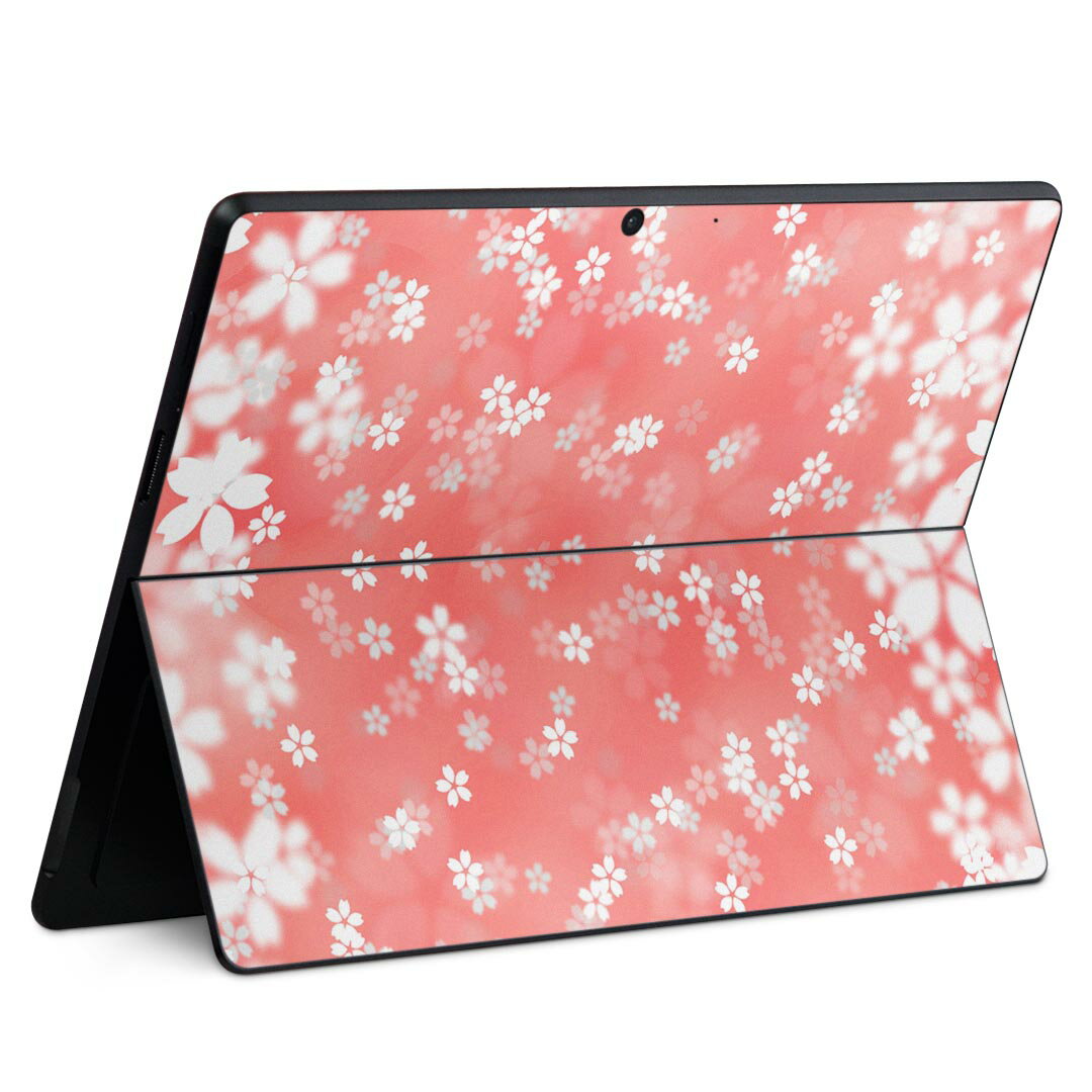 Surface Pro11(2024) / Pro10(for Business) / Pro9(2022) 共通対応 背面 保護 デザイン スキンシール Pro8/ProX 各種対応 000994 桜 ピンク