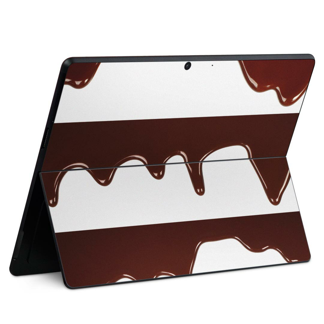 Surface Pro11(2024) / Pro10(for Business) / Pro9(2022) 共通対応 背面 保護 デザイン スキンシール Pro8/ProX 各種対応 001006 チョコレート