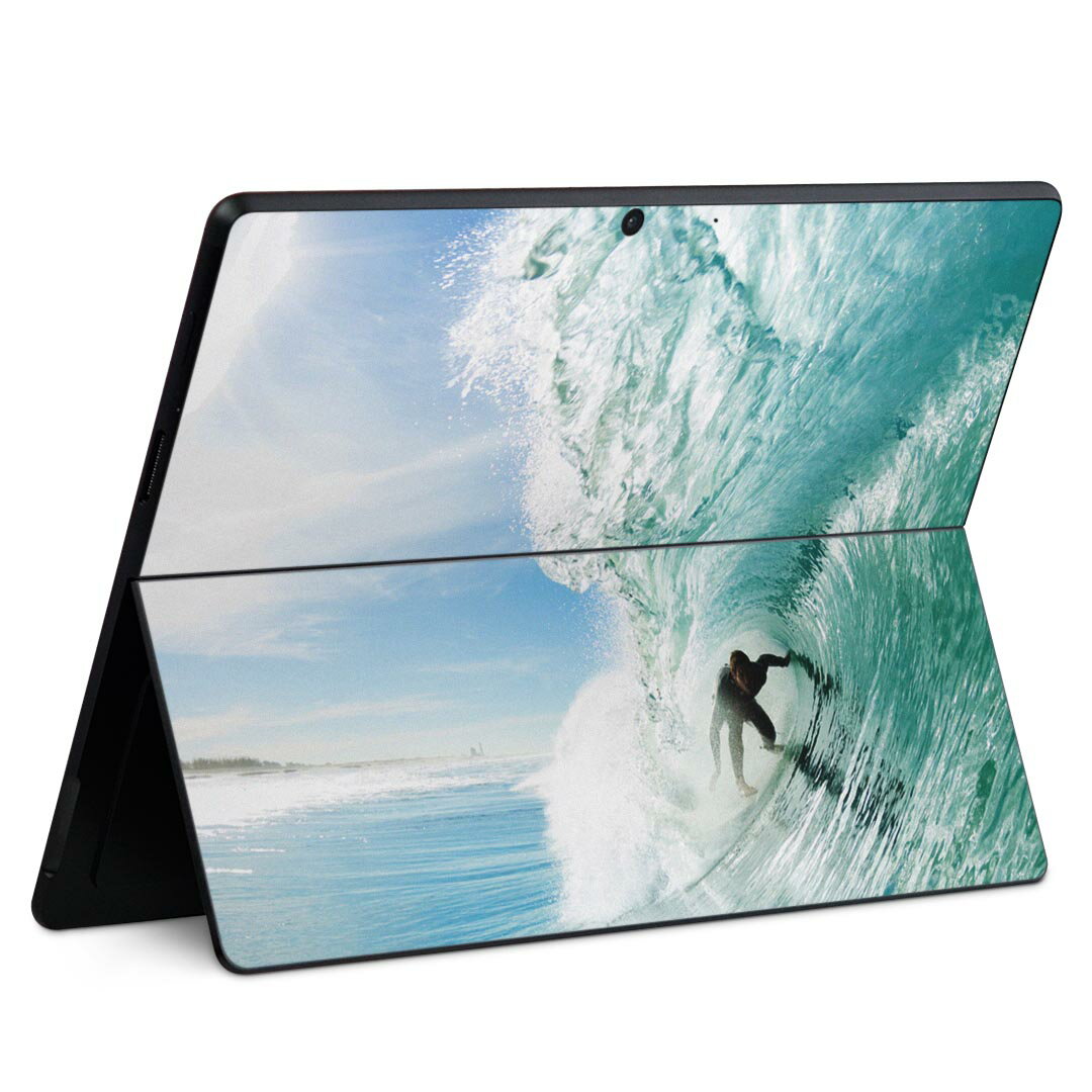 Surface Pro11(2024) / Pro10(for Business) / Pro9(2022) 共通対応 背面 保護 デザイン スキンシール Pro8/ProX 各種対応 001164 波 サーフィン