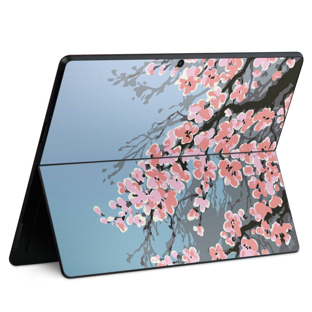 Surface Pro11(2024) / Pro10(for Business) / Pro9(2022) 共通対応 背面 保護 デザイン スキンシール Pro8/ProX 各種対応 001219 桜 花