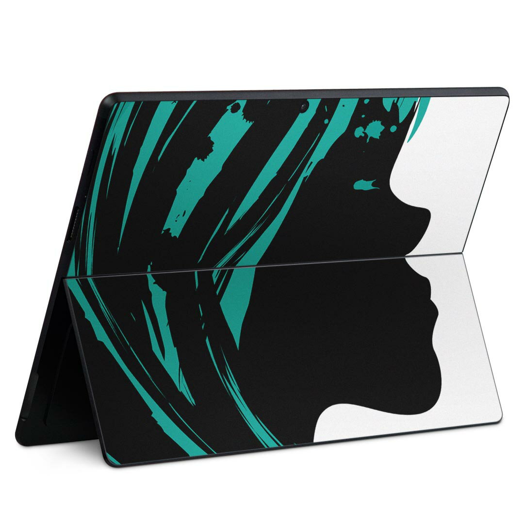 Surface Pro11(2024) / Pro10(for Business) / Pro9(2022) 共通対応 背面 保護 デザイン スキンシール Pro8/ProX 各種対応 001239 女の人 デザイン