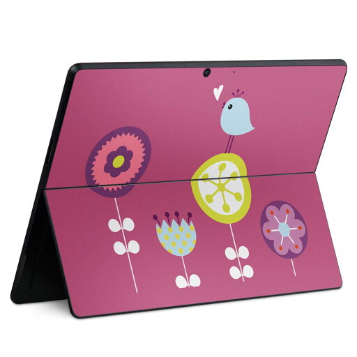 Surface Pro11(2024) / Pro10(for Business) / Pro9(2022) 共通対応 背面 保護 デザイン スキンシール Pro8/ProX 各種対応 001345 花 鳥 かわいい Surface Pro11(2024) / Pro10(for Business) / Pro9(2022) 共通対応 背面 保護 デザイン スキンシール Pro8/ProX 各種対応 001345 花 鳥 かわいい