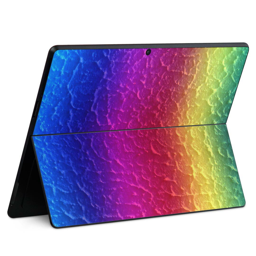 Surface Pro11(2024) / Pro10(for Business) / Pro9(2022) 共通対応 背面 保護 デザイン スキンシール Pro8/ProX 各種対応 001564 虹色 カラフル