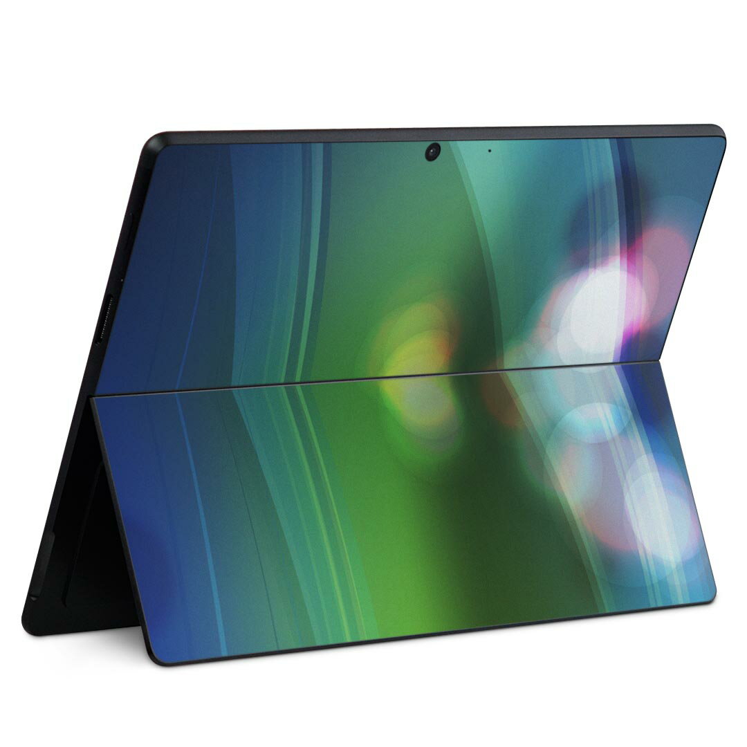 键盘套 - Surface Pro11(2024) / Pro10(for Business) / Pro9(2022) 共通対応 背面 保護 デザイン スキンシール Pro8/ProX 各種対応 001855 シンプル 青 緑