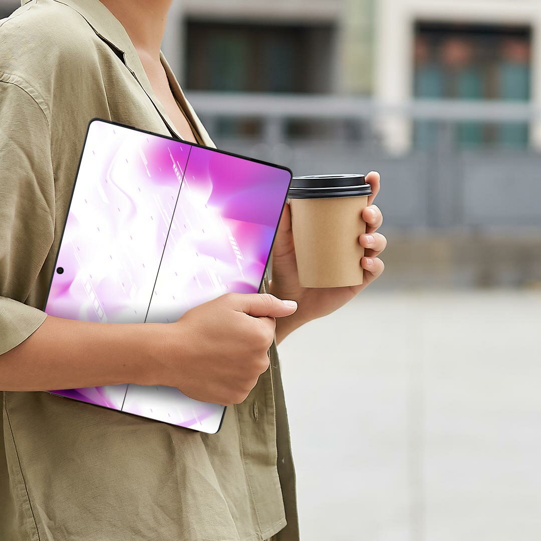 Surface Pro11(2024) / Pro10(for Business) / Pro9(2022) 共通対応 背面 保護 デザイン スキンシール Pro8/ProX 各種対応 002024 シンプル 紫