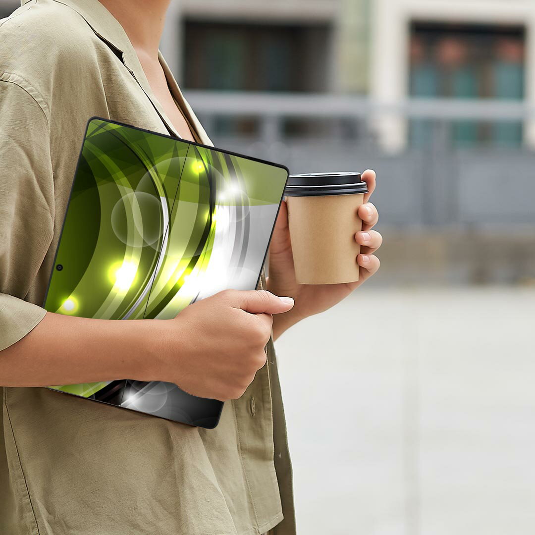 Surface Pro11(2024) / Pro10(for Business) / Pro9(2022) 共通対応 背面 保護 デザイン スキンシール Pro8/ProX 各種対応 002240 模様 緑