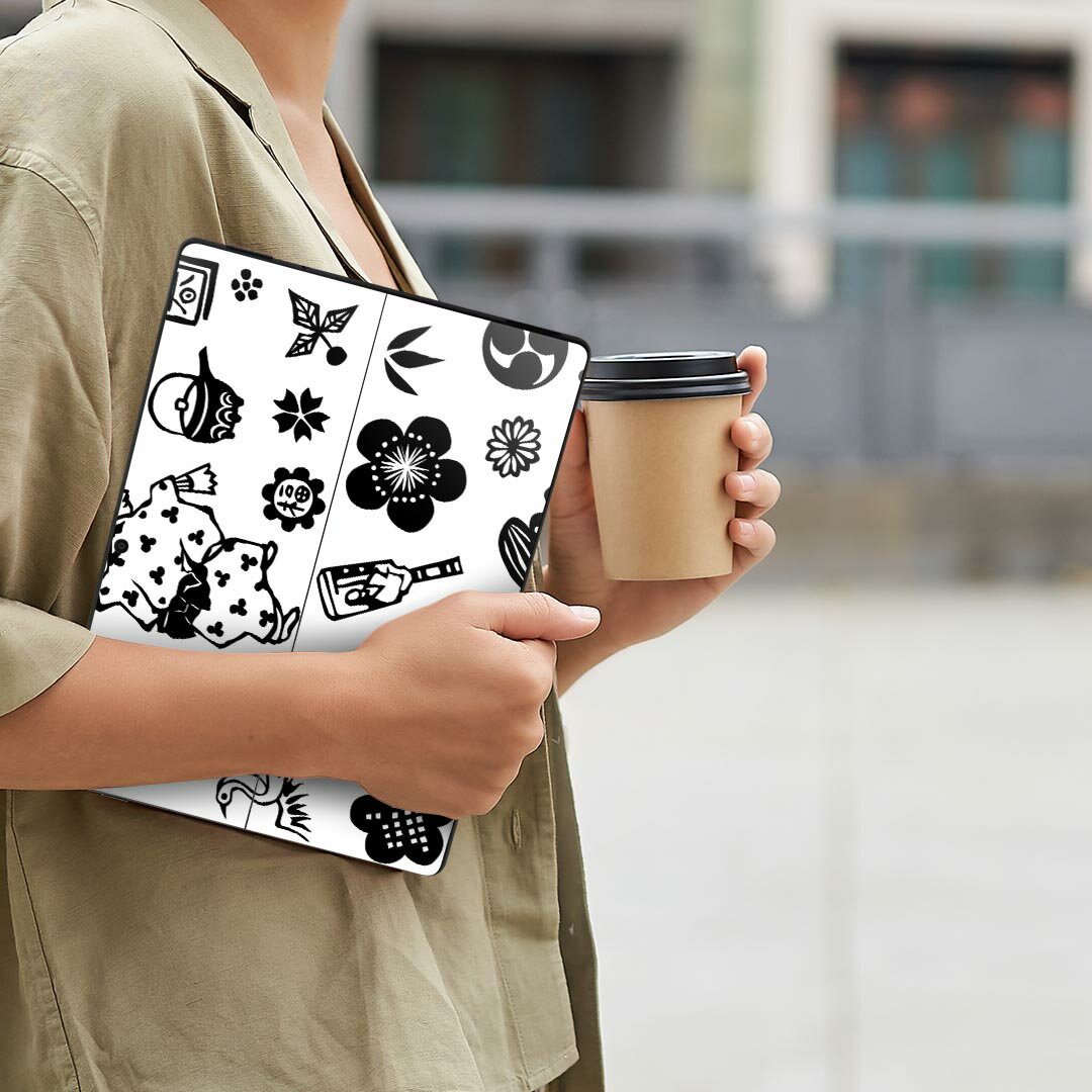 Surface Pro11(2024) / Pro10(for Business) / Pro9(2022) 共通対応 背面 保護 デザイン スキンシール Pro8/ProX 各種対応 002802 正月 日本 イラスト