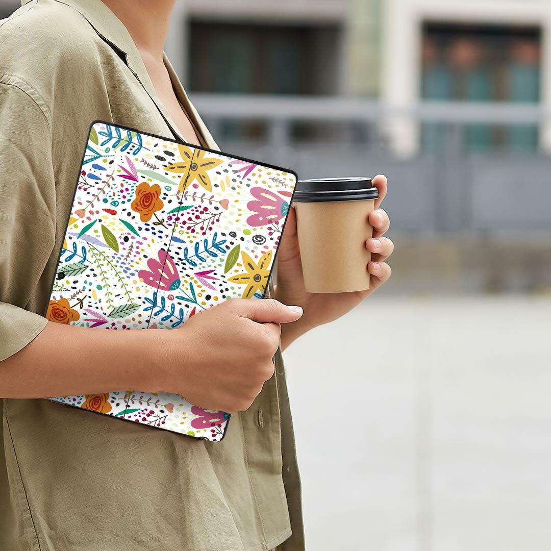 Surface Pro11(2024) / Pro10(for Business) / Pro9(2022) 共通対応 背面 保護 デザイン スキンシール Pro8/ProX 各種対応 023349 花 フラワー イラスト 模様