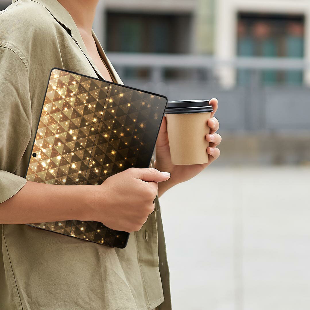 Surface Pro11(2024) / Pro10(for Business) / Pro9(2022) 共通対応 背面 保護 デザイン スキンシール Pro8/ProX 各種対応 005212 ゴールド 金 キラキラ