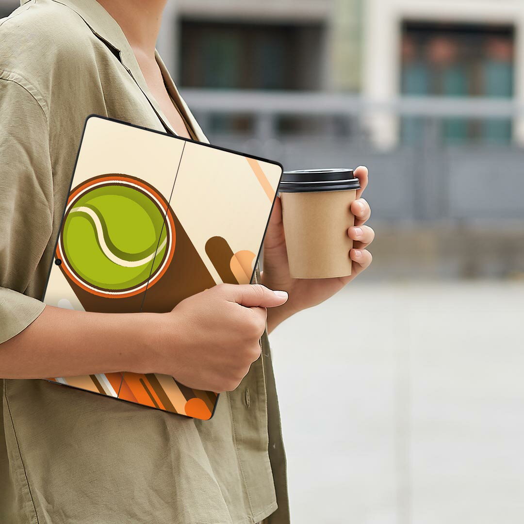 Surface Pro11(2024) / Pro10(for Business) / Pro9(2022) 共通対応 背面 保護 デザイン スキンシール Pro8/ProX 各種対応 006205 テニス イラスト