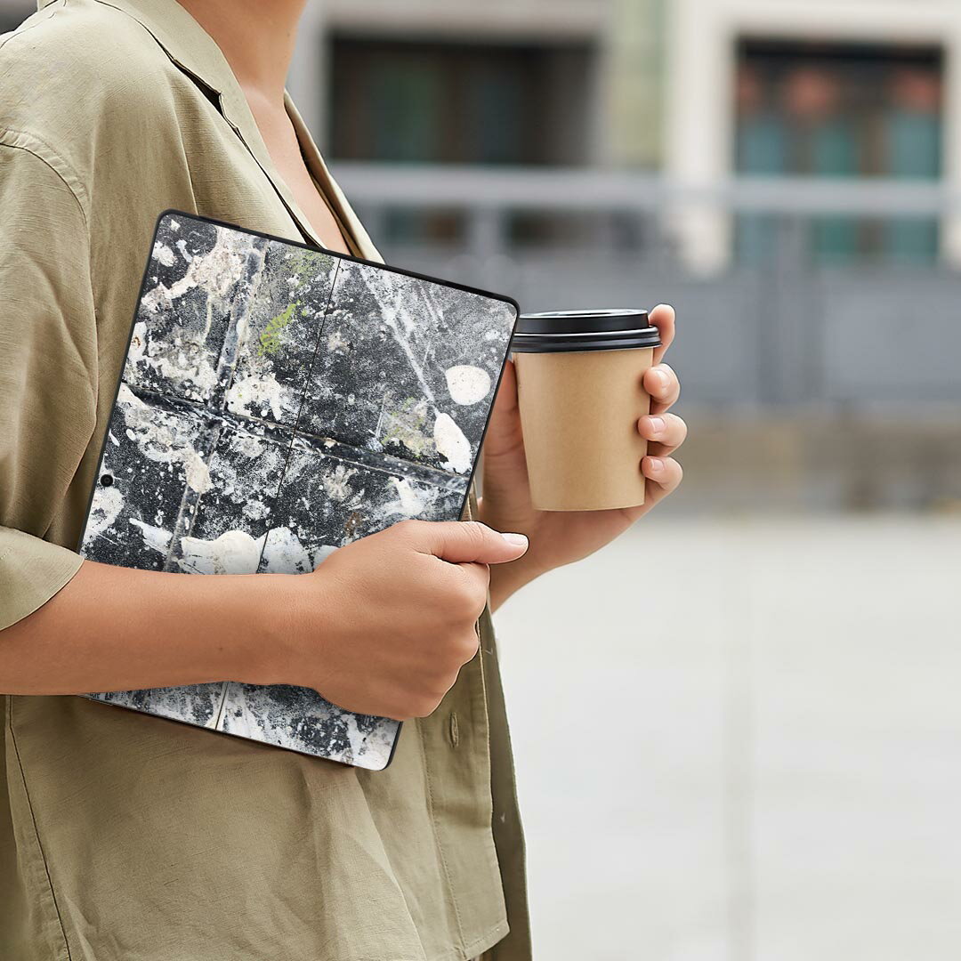 Surface Pro11(2024) / Pro10(for Business) / Pro9(2022) 共通対応 背面 保護 デザイン スキンシール Pro8/ProX 各種対応 008415 インク ペンキ 写真 白 ホワイト