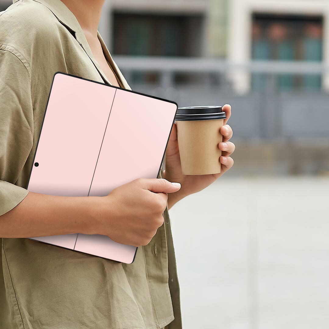 Surface Pro11(2024) / Pro10(for Business) / Pro9(2022) 共通対応 背面 保護 デザイン スキンシール Pro8/ProX 各種対応 008987 シンプル 無地 ピンク